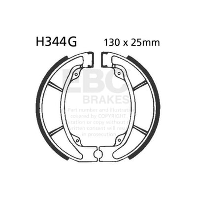 EBC grooved series brake shoes are radius ground and edge trimmed to fit precisely in your brake drum and also feature lead in and lead out chamfers at lining ends and original equipment style brake shoe springs. The multiple angled liner grooves are designed to channel away dirt, dust,water and debris from the braking area to improve braking and extend shoe and drum life.