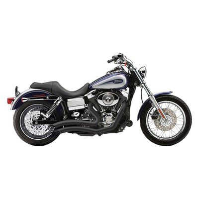 Black. A shorter version of its long brother, the Speedster Swept. Designed to be even more aggressive and radical in looks, with an impressive sound. The styling is a sure match to any custom and even stock bikes. It will absolutely smash the dull looks of the stock exhaust system. The Short Swept is the ticket to the next customizing level! 
Note: Right side passenger foot peg must be relocated. 