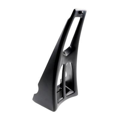 Unpainted matte black finish. Manufactured from ABS material with precision machining and drilling done on 5-axis CNC machines for a perfect and hassle free fitment. Offers a totally different look to this 'very in sight' part. Included is a new steel mounting bracket and hardware to make the transition effortless. 
Note: With approval. Check your local MCS dealer or the MCS sales department for exact type of approval and validity on bike model and years on the test report.