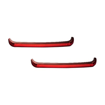 Red lens. With regular turn signal. Standard configuration offers a dim running/brake light with full brightness turn signal. Low Profile BAGZ™ have been designed with a sleek low-profile design. Comes with super bright red LEDs behind a waterproof seal. Lights are pre-taped for peel & stick installation and include a plug & play wiring adapter with in-line quick disconnect for an easy installation and removal of the bags when required. 
- Slimline design. just 7/16" (11.1mm) thick 
- Plug & Play with Quick Disconnect option 
- Installs with double sided tape 
- Fits stock H-D hard saddlebags 
- Sold in pairs 