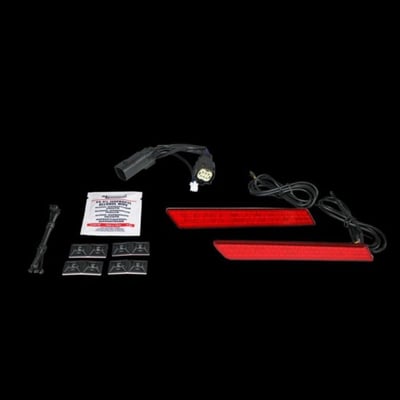 Saddlebag LED Latch Lightz™ are a direct, plug and play replacement for the saddlebag reflectors on OEM hard saddlebags. Utilizing super bright, dual intensity red LEDs per unit, these Saddlebag LED Latch Lightz™ provide enhanced side visibility to make you safer on the road