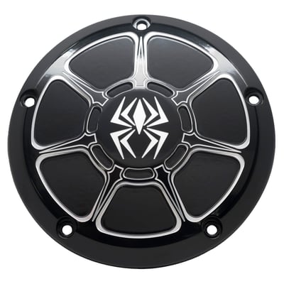 Contrast machined finish with the Rekluse Spider logo. The perfect addition to your Rekluse TorqDrive or RadiusX clutch kit. Can be used on stock H-D models since it is designed as a direct bolt-on replacement of the OEM derby cover. 
Dimensions approx.: 7.25" (18.4cm) diameter.