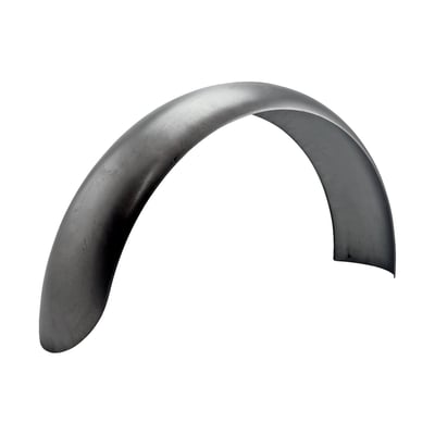 - 150mm wide. 
- 355mm radius. 
- 110cm long. 
- 2 mm thick. 
Manufactured by Penz Custombikes to help bike builders to create great one-off bikes. Fenders are available in a width and radius specific selection for that perfect precision tire-fit. Made from 2mm thick steel to give it both strength and great characteristics for welding. 

Note: Length is measured around the radius. Width is measured from inside to inside and mentioned for reference only.