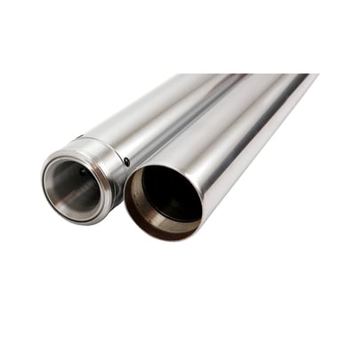 Hard chrome plated fork tubes with a matte finish. USA manufactured, top quality and precision machined to stock specifications for a perfect fit.