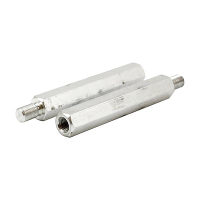 Spring spacers, used with extended inverted fork tubes to correct pre-spring pressure to OEM pressure.