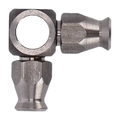 Used in combination with Goodridge Build-A-Line brake lines. These fittings are installed on one or both ends of the brake line. 
Note: Use with 908972 or 920795 SS longer banjo bolt
- High polished stainless steel. 
- 3/8" (10mm)