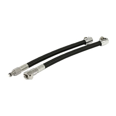 No more fumbling to prevent a fuel spill during dual tank removals. Compatible with both gasoline and ethanol and available in black braided textile in motorsport quality. Complete with high end QD (Quick Disconnect) valves, Viton o-rings and pressure rated at 250 PSI. Fits most dual tank set-ups.