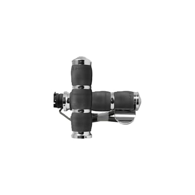 Heated grips controlled with an, included, 2-stage rocker style switch that can be installed on the left side handlebar. Spacers are included so the switch will fit 1-1/8" (29mm) handlebars. The included reducer sleeves allow installation on 1" (25.4mm) and 7/8" (2mm) handlebars. Comes complete with installation instructions. These air cushioned grips come with a special core bar with air pockets inside the grip body helps dampen vibrations and enhance comfort, an actual Air Ride for you hands. Soft serrated texture for no-slip confidence. With 6061 billet aluminum end caps and collars it is finished to perfection.