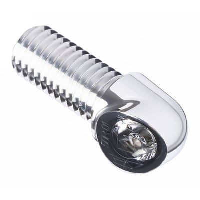 Polished taillight. ECE approved as taillight and brake light. M8 threaded with a miniature aluminum housing. At the time of introduction these mo.blaze tens are the smallest lights, for this application, in the world. The development of a special lens, offering a lateral beam, made increased visibility from an angle possible. The LEDs used are offer the highest light output available through the use of the latest LED technology. Power consumption is 1 Watt each. Dimensions: Housing 11mm long x 11mm diameter. Overall length with M8 threaded stud 29mm. Wiring length approx. 110cm. Weight with wire approx. 20 grams. Complete with installation instructions. 
Note: Sold each. Order two to receive one pair.