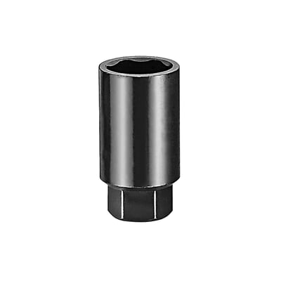 Deep socket design allows this socket to access the lock nut of the clutch adjuster. The hole allows final adjustment and a correct position-hold with an allen wrench  / hex key, after which the locknut can be tightened. Comes with a 11/16" hex nut drive.