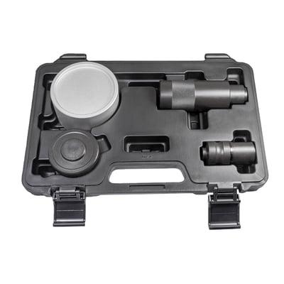Complete tool set to assemble and disassembly the clutch shell assembly. Used to install and remove the double row clutch shell ball bearing 37906-90 (MCS 518779). Installs without any damage to the new bearing.