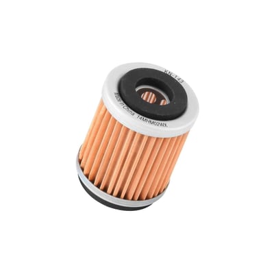 K&N Powersports oil filters trap harmful contaminants while the filter's construction allows for high oil flow rates. High performance design for outstanding filtration and high-efficiency media with uniform pleats. Ideal for high-end synthetic motor oil