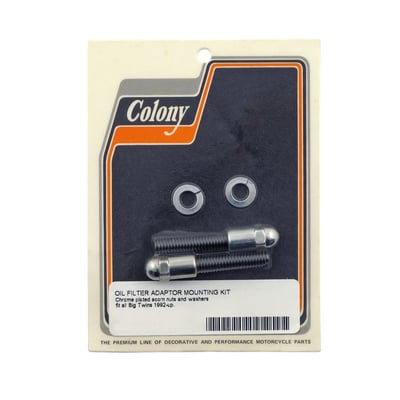 Kit includes studs with chrome plated acorn nuts.
