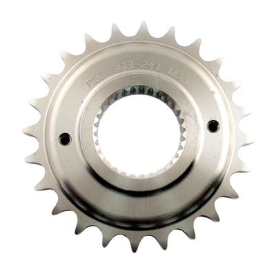 .500" (12.7mm) offset; Used when converting from belt to chain drive; CNC machined; 8620 alloy steel; Heat treated; Nickel plated