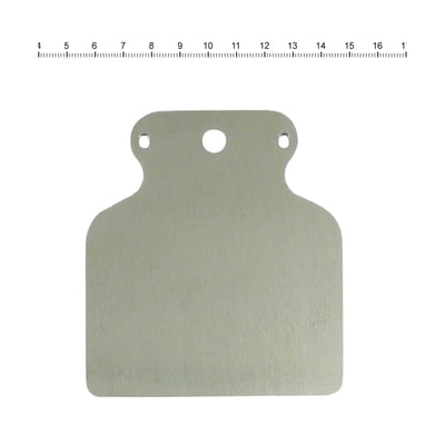 Polished.
Bracket 'A style'.
Universal precision laser-cut 2.5mm thick aluminum bracket to mount the Motoscope Mini to your bike.
Can be cut and drilled to suit your specific application.
Overall dimensions approx. 10cm high x 9cm wide.