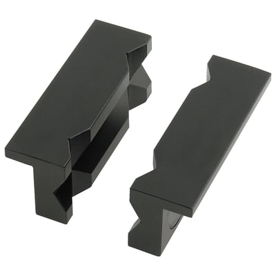 Aluminum jaws with magnetic inserts. Helps prevent scratch damage to sensitive parts, yet gives a firm grip.