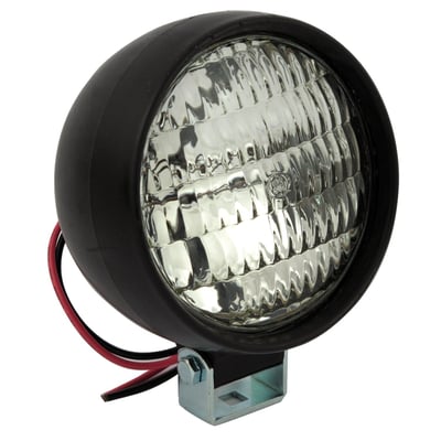 35W halogen General Electric sealed beam unit.
With rubber housing for heavy duty applications.
Dimensions approx. 4-3/4" (12cm) x 5-13/16" (13.2cm) x 3" (7.6cm).
