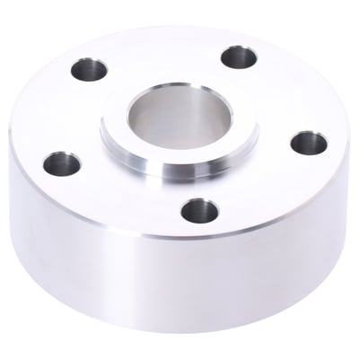 Special aluminum spacers for wheels sprockets & pulleys. 
- 40mm thick 
- 7/16" mounting hole diameter
- 50mm center