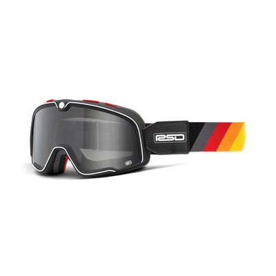The 100% Barstow goggle fuses vintage moto design with modern styling and technology resulting in a timeless look with next level performance. The minimal frame design works in union with distinct lens shape to increase visibility and with a triple-layer face foam provides excellent moisture management. Featuring anti-fog polycarbonate lens with integrated pins for seamless tear off application and upper vents force air in and channel out moisture to reduce fogging. The strap trim elevates performance and adds rich detail.