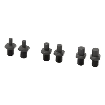 Replacement pins set for 937998 heavy duty pin spanner tool. Set includes 2 each of 3 mm, 4 mm and 5 mm pins. Pins are heat treated steel for strength and durability black oxide finished.