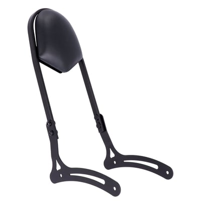 Height from fender to top of sissy bar is approx. 40cm. This is a complete sissy bar kit with mount brackets and a black passenger backrest. Installs to the six OEM mounting points on the frame. Includes all required components for installation. 
Note: An optional luggage rack is separately available as 939474.