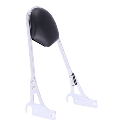 Height from fender to top of sissy bar is approx. 40cm. This is a complete sissy bar kit with mount brackets and a black passenger backrest. Installs to the six OEM mounting points on the frame. Includes all required components for installation. 
Note: An optional luggage rack is separately available as 939475 (chrome) & 939476 (black powder coated).