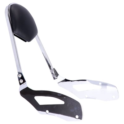 Height from fender to top of sissy bar is approx. 40cm. This is a complete sissy bar kit with mount brackets and a black passenger backrest. Installs to the six OEM mounting points on the frame. Includes all required components for installation. 
Note: An optional luggage rack is separately available as 939473 (chrome) & 939474 (black powder coated).