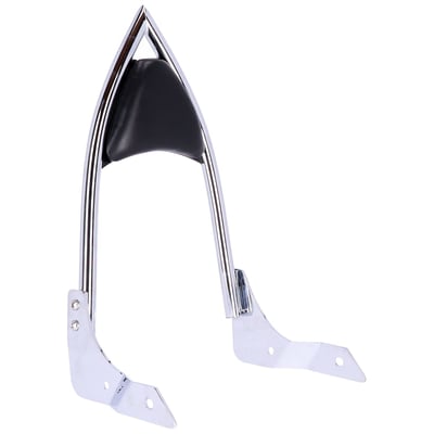 Height from fender to top of sissy bar is approx. 40cm. This is a complete sissy bar kit with mount brackets and a black passenger backrest. Installs to the six OEM mounting points on the frame. Includes all required components for installation. 
Note: An optional luggage rack is separately available as 939475 (chrome) & 939476 (black powder coated).