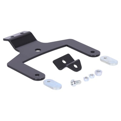 Black powder coated steel. Optional mounting brackets for installation of solo luggage rack chrome 939381 or black 939382 (billet aluminum rack) or chrome 939401 or black 939402 (tubular steel rack) to various Indian models.