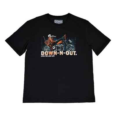 Down-n-Out apparel is for those who do things their own way. T-shirts of ultra-soft 100% pre-shrunk cotton, standard fit and full color back and front screen print. You live life to the extreme, party hard and live fast. Show you're a gearhead through and through, however you satisfy your need for speed.