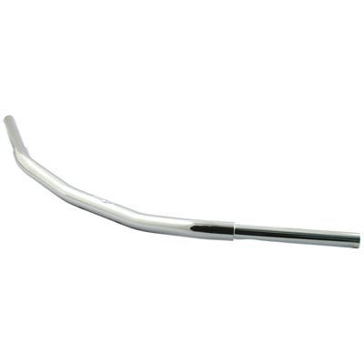 Steel. Comes with approval. 3-hole; With 1-1/4" diameter risers. Approx. dimensions: 87cm wide x 6.5cm high x 18cm pullback. 
Note: Check your local MCS dealer or the MCS sales department for exact type of approval and validity on bike model and years on the test report.