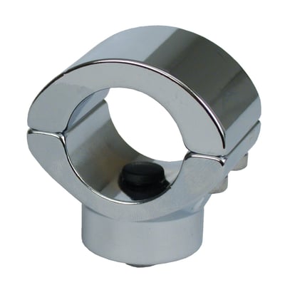 Aluminum with a chrome finish.