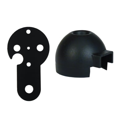 Kit consists of metal bracket and plastic cover. Mounting kit for electronic analog speedos. Used in combination with the 'Generation 1' 48mm MMB speedometers, with a housing height of 50mm.