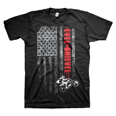 Evel Knievel! Who doesn't know him or heard about him. This is man is a legend! He was best known for his long-distance motorcycle jumps: his 50-meter jump over Caesar's Fountain in Las Vegas on December 31, 1967, made him famous, though his fall caused a month-long coma. But now you can wear T-shirts, sweatshirts and hoodies with a print of the great legend. Made of 100% cotton and with a normal fit. Or choose one of the trucker caps and of course you can have your morning coffee wit Evel Knievel if you want. And last but not least you can put the Evil Knievel stickers almost everywhere. The choice is up to you! 