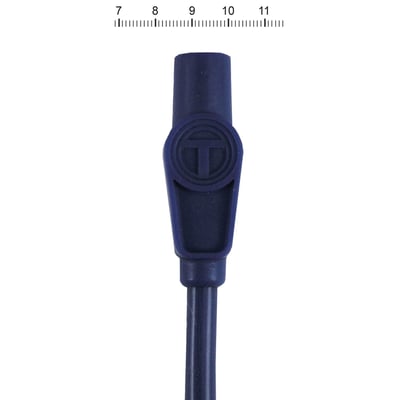Blue wires with gold lettering. Plug & coil boots are black. Includes two identical wires. 21" long with 180° (straight) plug boots and 180° (straight) coil boots. According to Taylor these are the best spark plug wires money can buy. Made of a 40 Ohm/ft. Ferrite spiral core with a blend of copper nickel alloy which is bonded by a conductive acrylic cover. Feature two layers of pure Zimplex silicone for 600°F (315°C) heat protection. Excellent RFI and EMI suppression and compatible with most ignition systems and electronic components. Comes with 100% silicone plug boots with double spring locking spark plug terminals that will resist vibrations. 

Note: Compatible with all H-D ignitions. If you have an aftermarket ignition, please check with manufacturer's ohm requirements. For very high ohm ratings you can use Taylor's Carbon Core wire sets. For magnetos and point ignitions Taylor's metallic core wire sets are recommended.