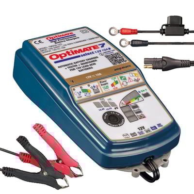 With EU wall plug. 9-step 10Amp battery charger for 12V Lead Acid, AGM, GEL starter & Deep Cycle batteries from 3 – 400Ah that demand accurate temperature controlled charging and unsupervised safe long term maintenance. Voltage selection (14.4V / 14.7V) ensure the battery receives charge at the correct voltage. Ampmatic charge control adjusts current to suit any battery size or condition for fastest and most complete charge i.e. small batteries receive less current, large batteries up to maximum current. 
- 'Power Supply' mode delivers stable power for vehicle system reprogramming, show room vehicle demo or retaining memorised settings when battery cables are disconnected to fit powered accessories or replace the battery 
- Charging Amps: 10A (AmpMatic) 
- Ampmatic: Microprocessor adjusts charge current to match battery size / condition for perfect LiFePO4 charge curve, for fastest and most complete charge 
- Selectable charge: 14.4V for standard lead acid batteries / 14.7V for premium AGM or Deep Cycle 
- Save: Low Volt Start of 0.5V + 2-step desulphation recovery 
- For Lead Acid, AGM, GEL & Deep Cycle 12V batteries from 3 – 400Ah 
- Powersupply 13.6V 
- Indoor / Outdoor  (lowest temperature: -40°F / -40°C) 
- Input: Global (100-240V 50-60Hz), high efficiency (CEC listed), fully sealed 
- Weatherproof case with wall mounts 
- Incl. 6ft / 180cm AC supply lead and 6ft / 180cm charge lead ending in SAE connector. Weatherproof battery lead & standard battery clip set included 
- No risk of overcharging 
- Sparks suppressed 
- Safe for vehicle electronics 
- Safe for long-term battery maintenance 
- Automatic shut-down if short-circuited or battery disconnected