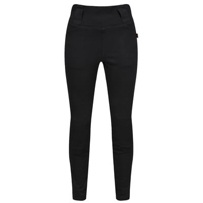 The Motogirl ribbed knee leggings are high waist with sturdy belt loops. Pull up and go, comfortable to wear on the bike and off the bike. Fully lined with 100% genuine DuPont™ KEVLAR® fiber, CE approved level 2 EN1621-1:2012 knee and hip protection and 2 front pockets. Heavy duty, stretchable and abrasion resistant. The leggings have AA EN 17092-3:2020 certification. Ideal for cooler days and up to 25 degrees (see MotoGirl Sherrie leggings for the summer months). 