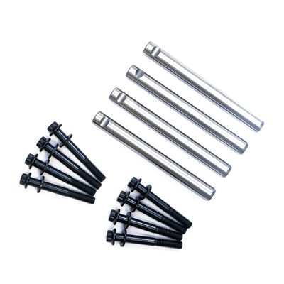 Over double the strength of the OEM shafts. Precision ground from 4140HT steel, gas nitrided and final surface treated. Kit includes includes 4x rocker arm shafts and 8x 12-point ARP bolts.