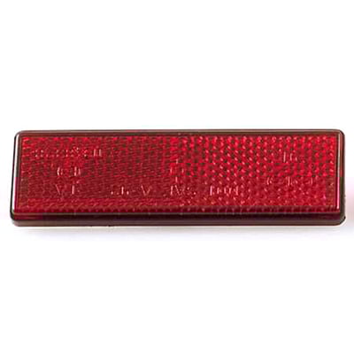 - Self adhesive 
- ECE approved 
A reflector helps your bike to be seen in the dark and therefore qualifies as a great low-cost safety item.  
Note: Dimensions are approximately. 