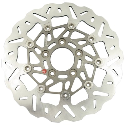 Floating Wave brake rotor with approval. 
Dimensions 11.5" / 292mm OD, 56mm ID, 5/16" counterbored mounting holes.
Note: Check your local MCS dealer or the MCS sales department for exact type of approval and validity on bike model and years on the test report.