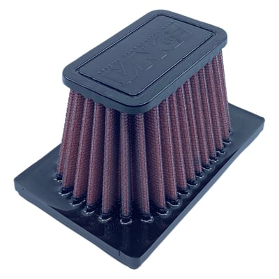 This filter features DNA's Round design. Installation of the filter is very easy, simply follow the information that can be found in the Moto Guzzi workshop manual. The filtering efficiency is extremely high at 98-99% filtering efficiency, with 4 layers of DNA Cotton. The flow of this DNA Fcd filter is very high, 52.77 % more than the Moto Guzzi stock paper filter! DNA Fcd air filter flow: 75.80 CFM (Cubic feet per minute) @1,5"H2O corrected @ 25degrees Celsius. Moto Guzzi stock paper filter: 49.62 CFM(Cubic feet per minute) @1,5"H2O corrected @ 25degrees Celsius. This DNA filter is designed as a High flow filter for road & race use. 