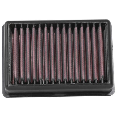 K&N filters are designed to achieve high, virtually unrestricted air flow while maintaining filtration levels critical to ensure long engine life. These high quality K&N air filters are reusable and washable, and they fit many air cleaners as stock replacement. The elements are designed with a ribbed surface that will give you up to 50% more filter area than a regular replacement filter, dramatically increasing air flow.  
- Designed to provide increased horsepower and acceleration. 
- Pleated cotton media provides a large filtration area offering low restriction and long service intervals. 
- Multi-layers of woven cotton gauze media offers excellent filtration. 
- Fits directly into OEM Airbox with application specific Sealing Bead ensuring a precise fit. 
- No fuel management modification are normally required to obtain increased performance. 
- Washable and reusable
