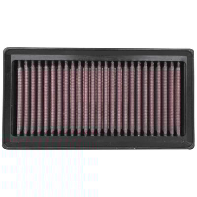 K&N filters are designed to achieve high, virtually unrestricted air flow while maintaining filtration levels critical to ensure long engine life. These high quality K&N air filters are reusable and washable, and they fit many air cleaners as stock replacement. The elements are designed with a ribbed surface that will give you up to 50% more filter area than a regular replacement filter, dramatically increasing air flow.  
- Designed to provide increased horsepower and acceleration. 
- Pleated cotton media provides a large filtration area offering low restriction and long service intervals. 
- Multi-layers of woven cotton gauze media offers excellent filtration. 
- Fits directly into OEM Airbox with application specific Sealing Bead ensuring a precise fit. 
- No fuel management modification are normally required to obtain increased performance. 
- Washable and reusable
