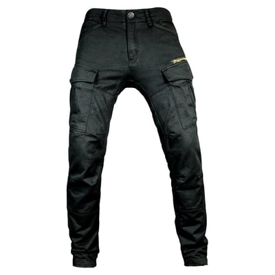 The John Doe Cargo Stroker XTM® pant is AAA-certified with lining in the XTM-Fiber® plus knee and hip protectors to keep you protected in every situation. Cargo Stroker XTM® has two front pockets and one coin pocket as well as secure back pockets with press studs. Apart from that, you’ll find two angled cargo pockets that close tight on the side as well as an additional side pocket with a YKK zipper. Cargo Stroker XTM® is tailored for a close fit in robust cotton outer fabric for comfort that will always keep you a step ahead.

• Unisex Fit
• CE certification: AAA (EN17092-2:2020)
• Two-layer design
• XTM-Fiber® lining
• Stretch cotton-twill outer fabric
• XTM protector-ready
• Integrated height-adjustable knee protector pockets
• Integrated hip protector pockets
• Level 1 knee and hip protectors included
• Water-repellent and breathable
• Multistretch comfort
• Cargo pockets with a press stud and zipper
• YKK zipper
