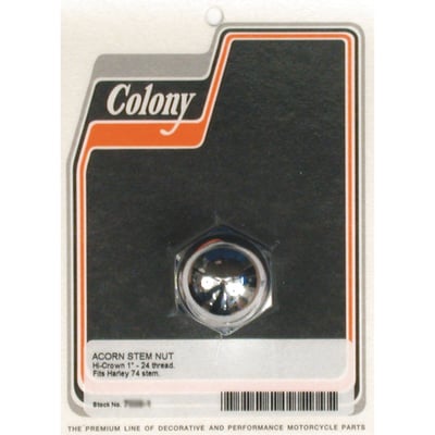 Chrome. Flat bottom. 1"-24 threaded. 