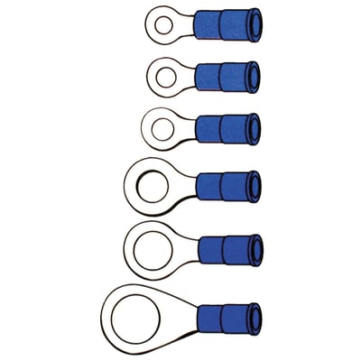 Stud #8 (4.1mm). For 16-14 gauge (1.0 to 2.5mm² or 1.02mm to 1.63mm diameter) wiring.