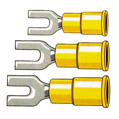 Stud #6 (3.5mm). For 12-10 gauge (2.5 to 6mm² or 2.05 to 2.59mm diameter) wiring.