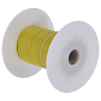 On 100 foot (30.48 meters) spool. 18 gauge (0.82mm² or 1.02mm diameter) electrical wire. With Vinyl insulation, will resist abrasion, grease, oil and battery acid. Heat resistant up to 80°C.