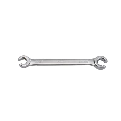 Individual double end flare nut spanner with angled heads. Perfect for replacement or for size addition to an existing wrench set. 
- US/SAE sized 
- Chrome vanadium steel 
- Satin finish.