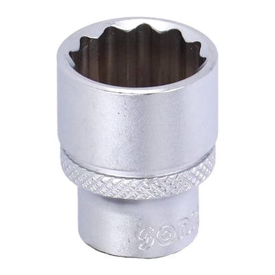 - 3/8" drive 
- Standard length: 30mm 
- Socket head: 12-point 
- Material: Chrome Vanadium with satin finish